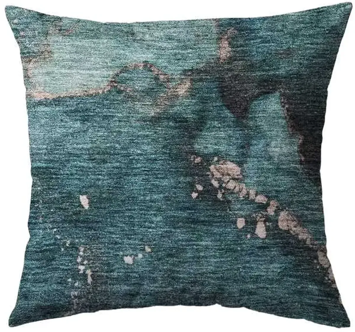 Dalyn Rug Company Odyssey Teal 18"x18" Feather Throw Pillow