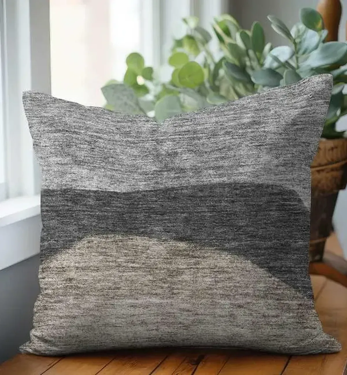 Dalyn Rug Company Odyssey Taupe 18"x18" Feather Throw Pillow