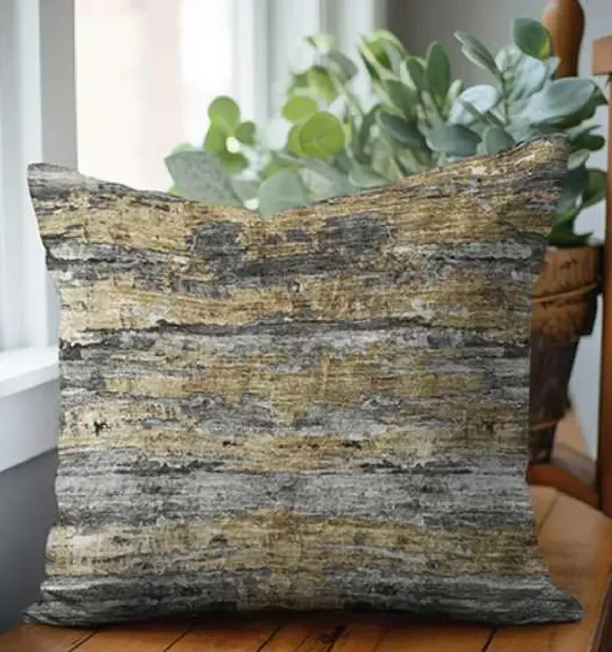 Dalyn Rug Company Trevi Gray 22"x22" Style 2 Feather Throw Pillow