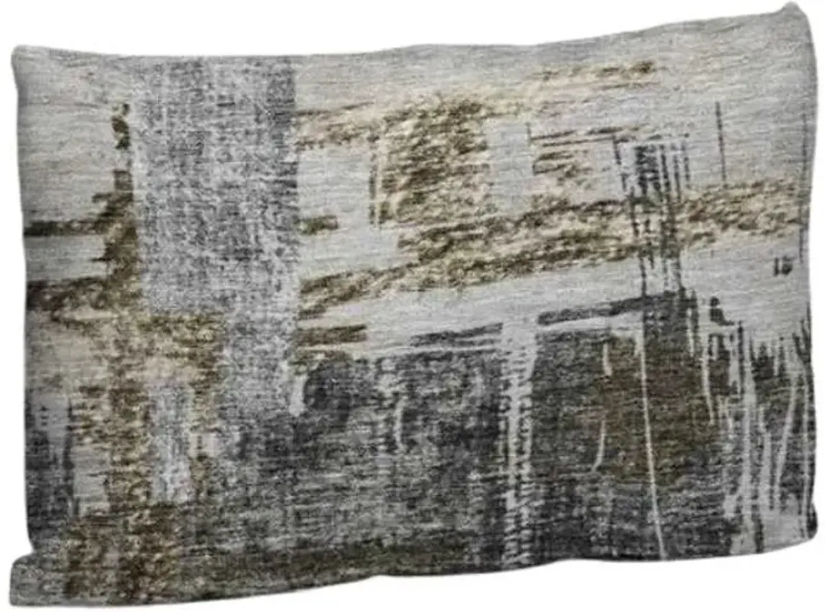 Dalyn Rug Company Trevi Gray 14"x20" Style 3 Feather Throw Pillow