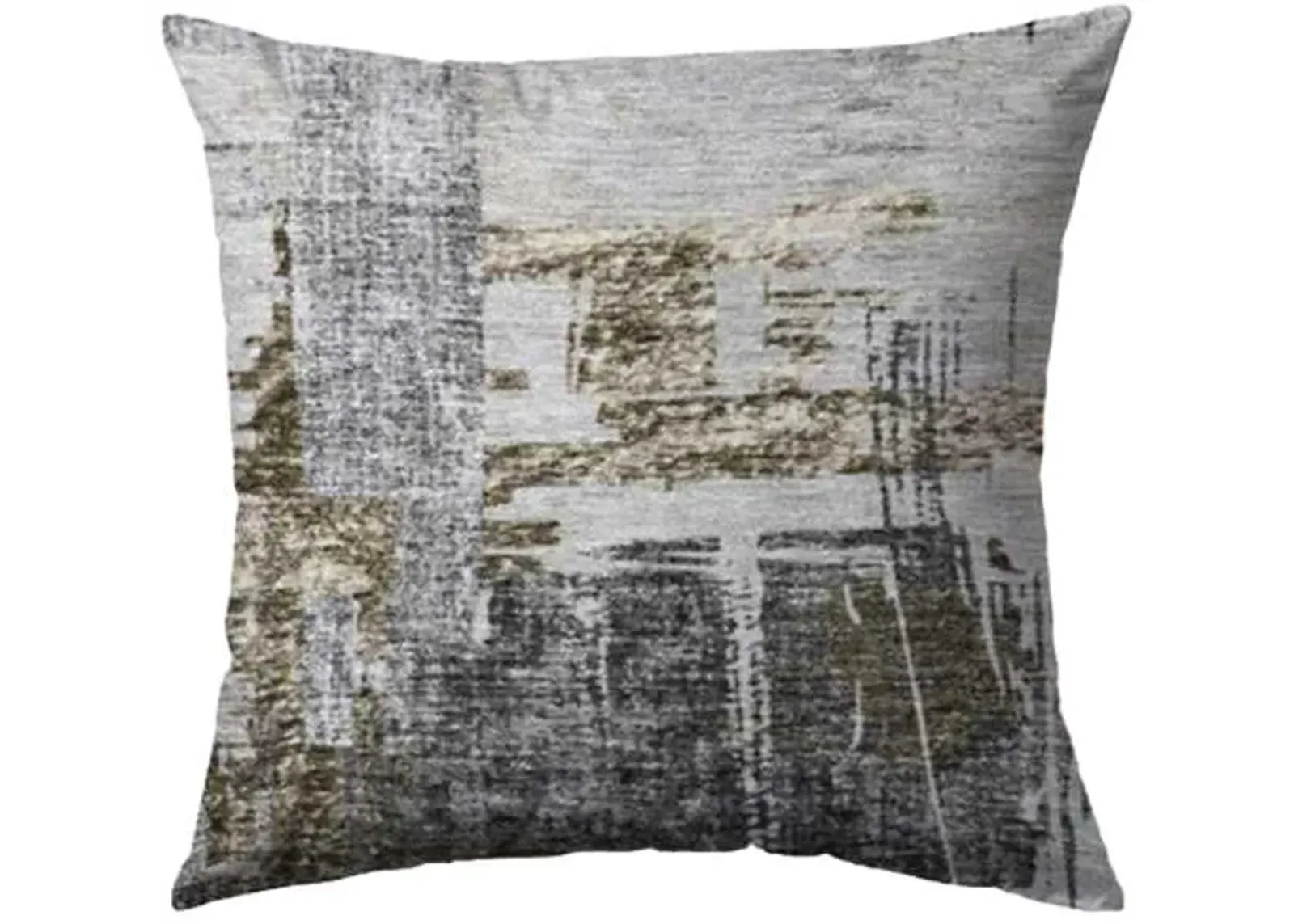 Dalyn Rug Company Trevi Gray 18"x18" Style 3 Feather Throw Pillow