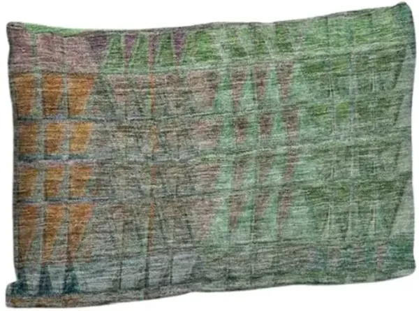 Dalyn Rug Company Trevi Green 14"x20" Style 2 Feather Throw Pillow