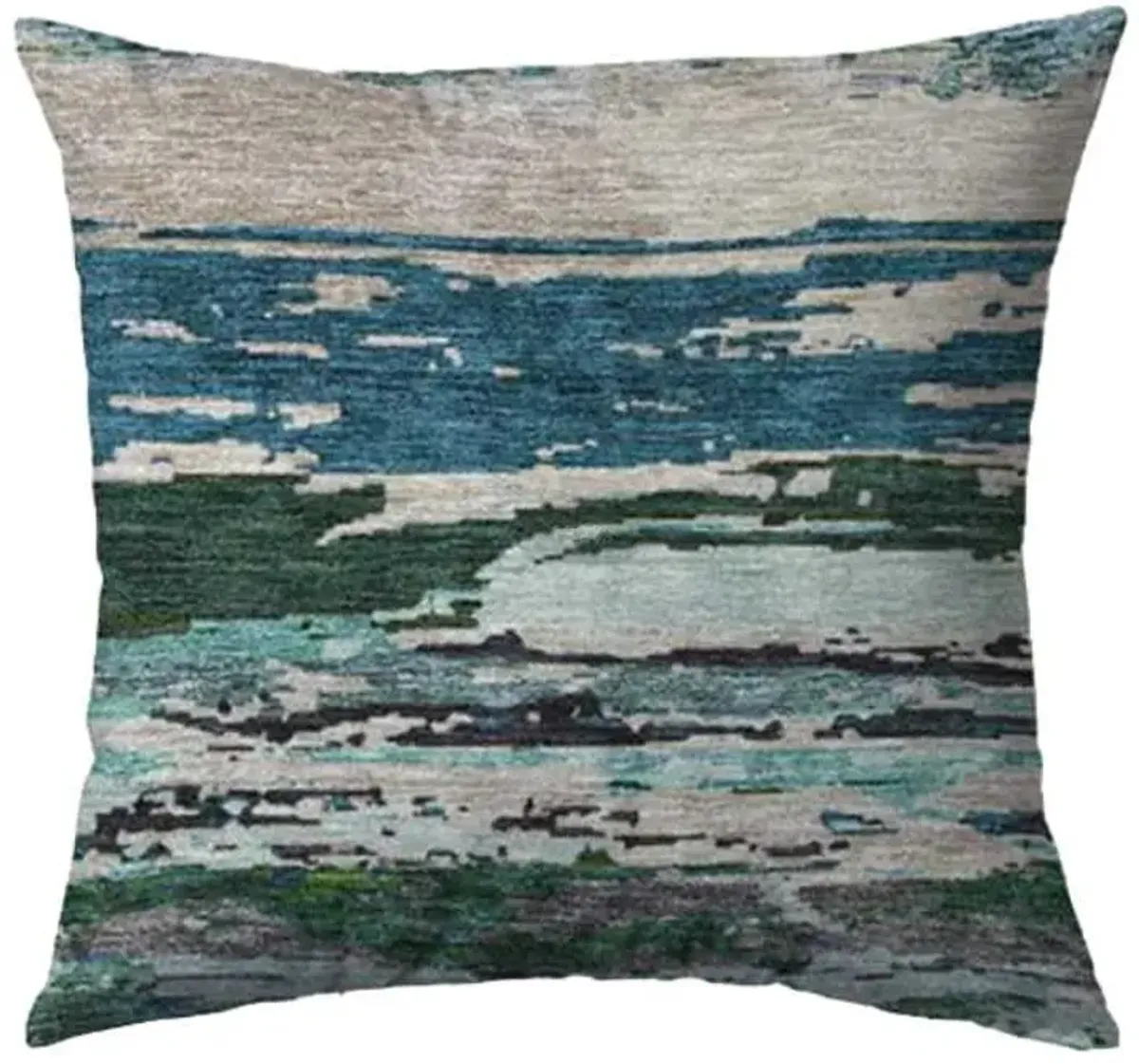 Dalyn Rug Company Trevi Teal 18"x18" Style 4 Feather Throw Pillow