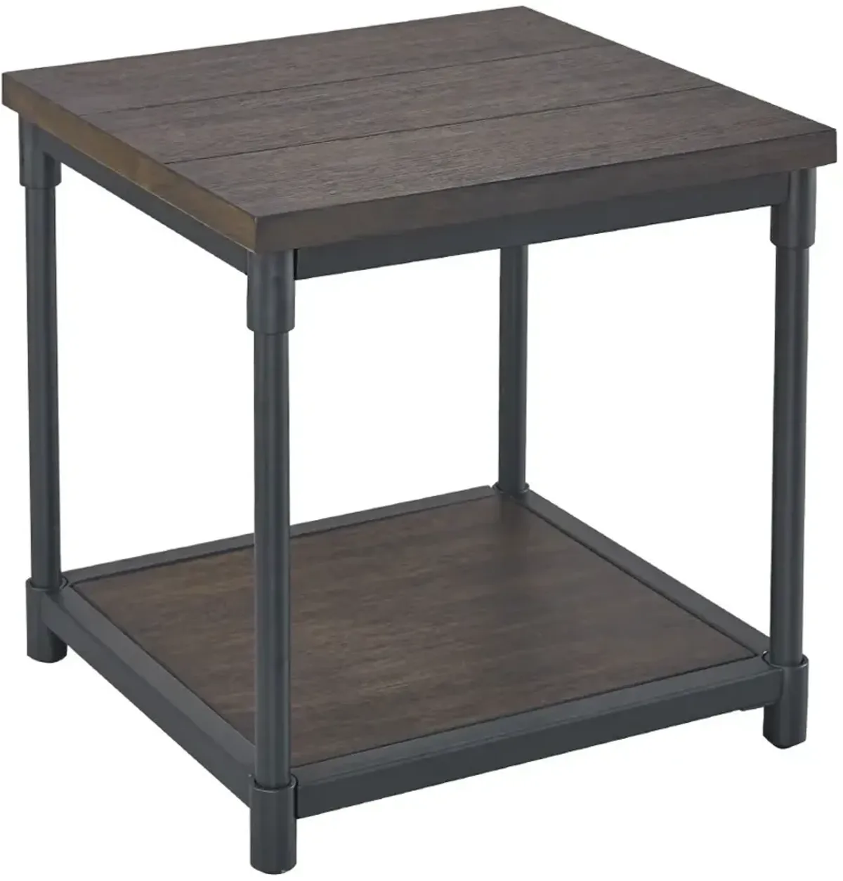 Steve Silver Co. Prescott Smoky Oak End Table with Black Frame