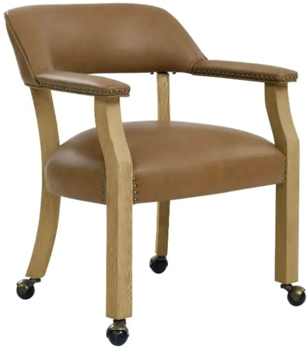 Steve Silver Co. Rylie Camel Vegan Leather/Natural Captains Chair