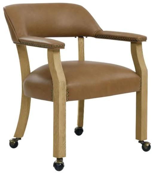 Steve Silver Co. Rylie Camel Vegan Leather/Natural Captains Chair