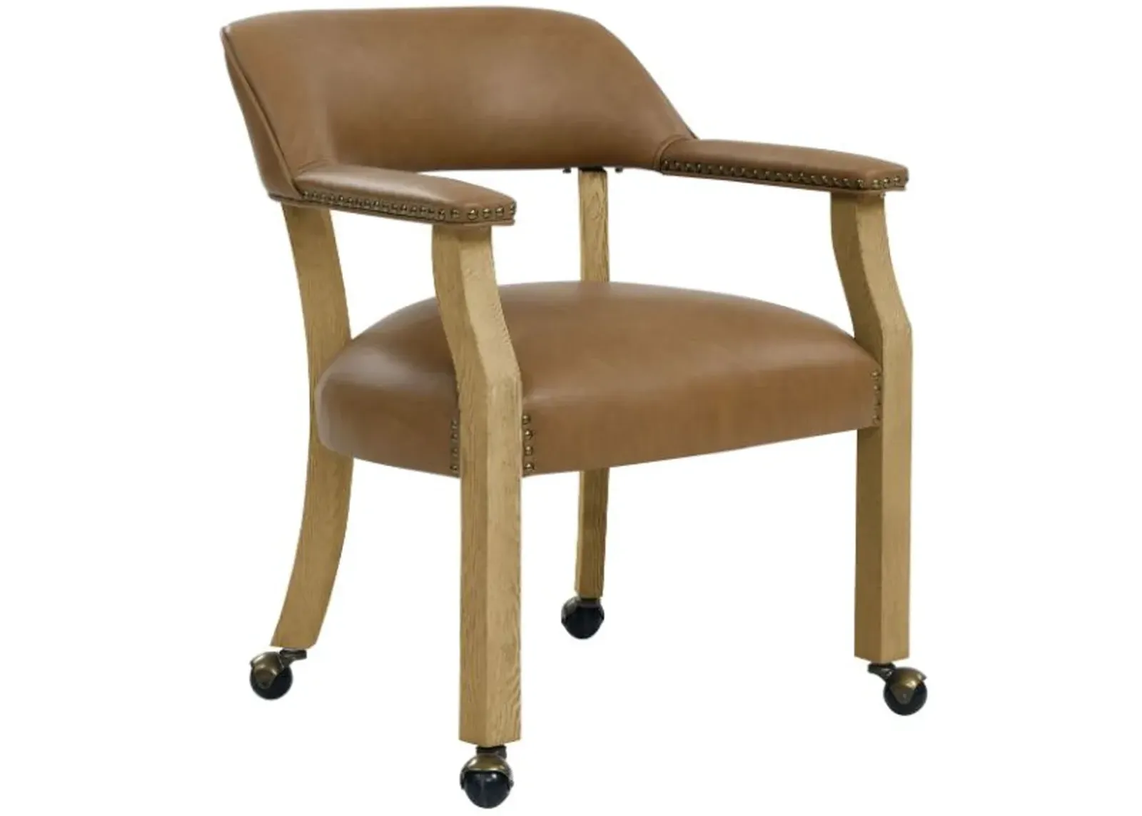 Steve Silver Co. Rylie Camel Vegan Leather/Natural Captains Chair