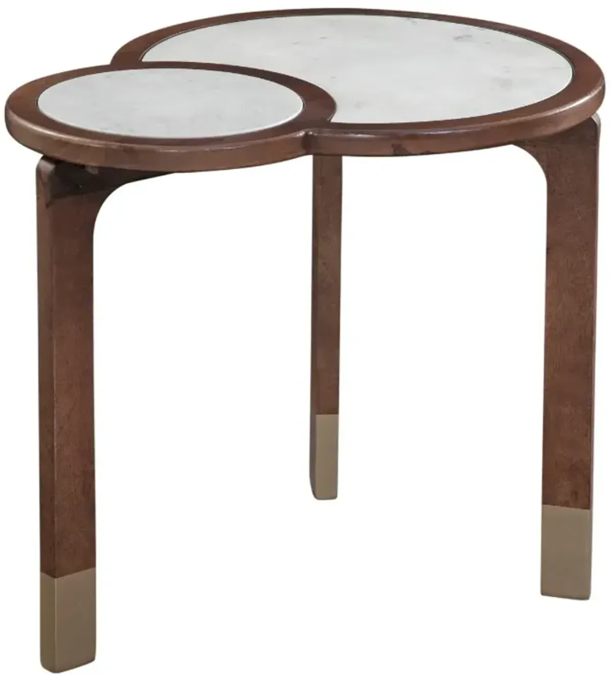 Steve Silver Co. Oormi White End Table with Cognac Base