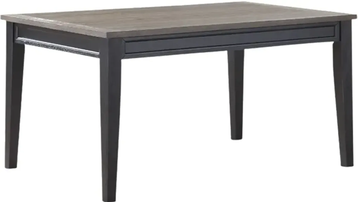 Steve Silver Co. Raven Noir Ebony/Driftwood Dining Table with Ebony Base