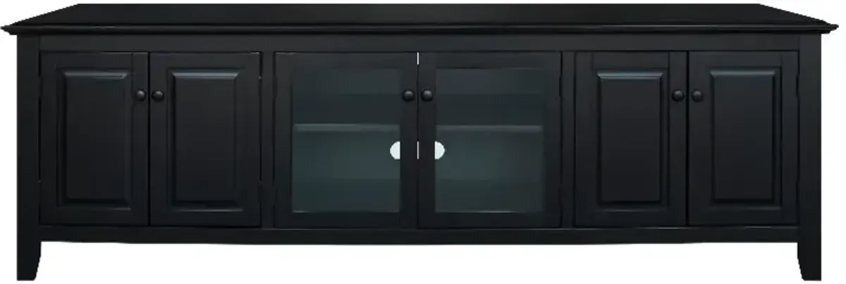 Rustique Pembroke 78" Black Entertainment Stand
