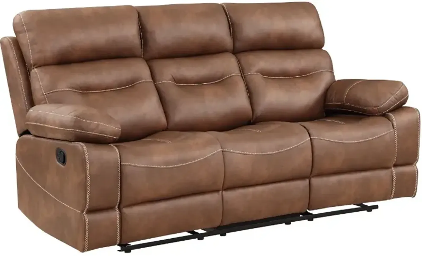 Steve Silver Co. Rudger Chestnut Brown Manual Reclining Sofa