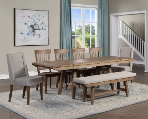 Steve Silver Co. Riverdale 7-Piece Brown/Gray Dining Set