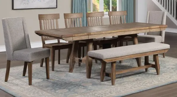 Steve Silver Co. Riverdale 7-Piece Brown/Gray Dining Set