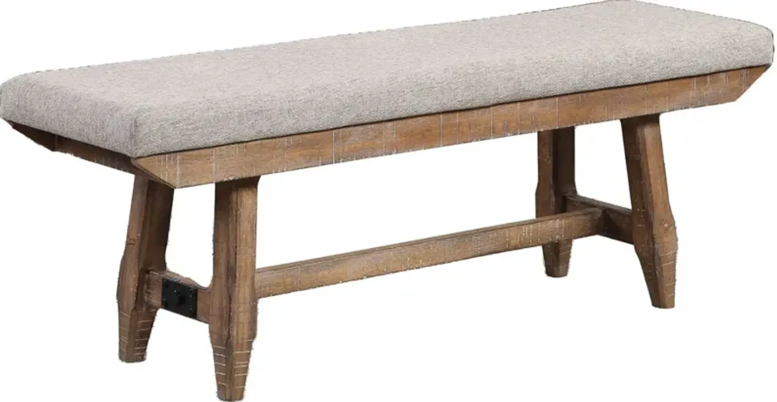 Steve Silver Co. Riverdale Beige/Driftwood Upholstered Dining Bench