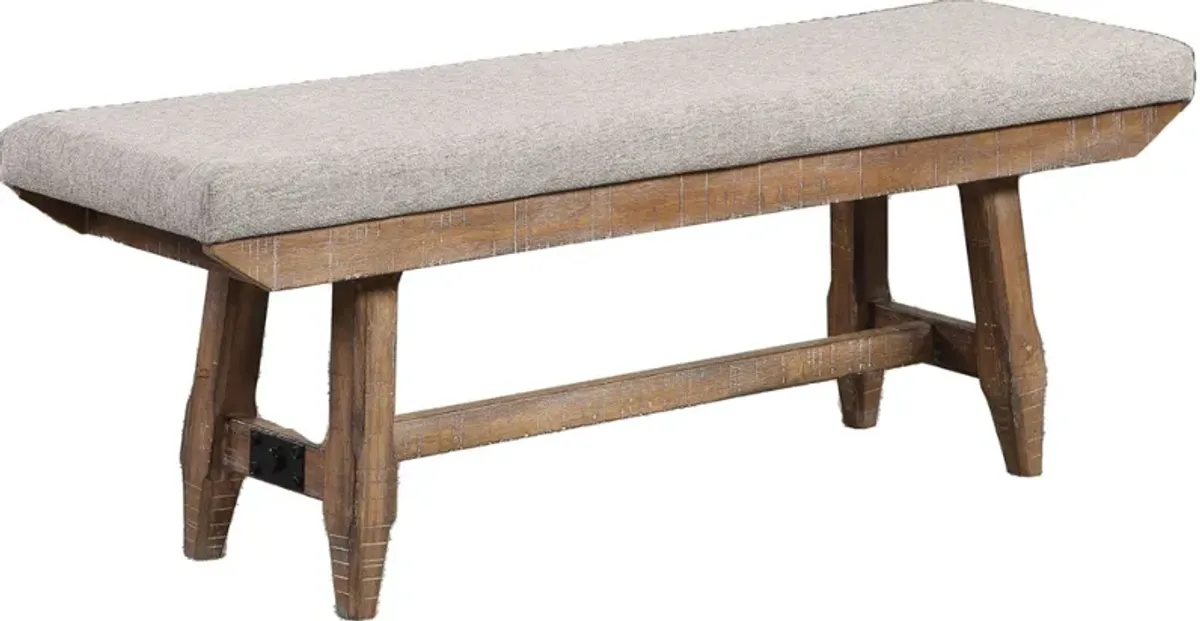 Steve Silver Co. Riverdale Driftwood Upholstered Bench