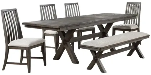 Steve Silver Co. Riverdale 6-Piece Black Dining Table Set