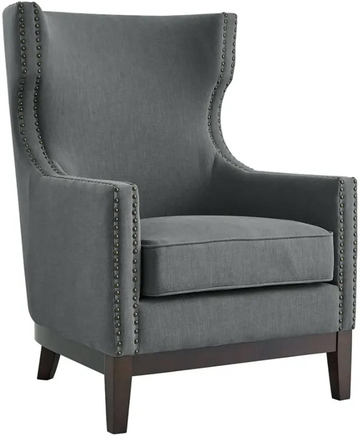 Steve Silver Co. Roswell Gray Wing Back Chair