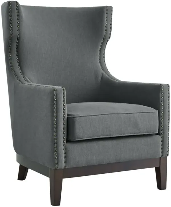 Steve Silver Co. Roswell Gray Wing Back Chair