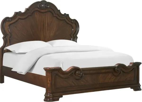 Steve Silver Co. Royale Brown Cherry King Panel Bed