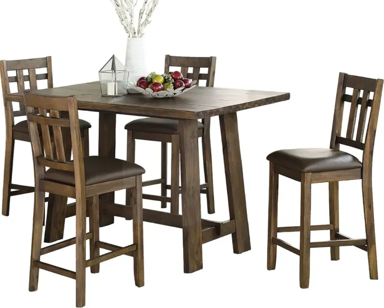 Steve Silver Co. Saranac 5-Piece Mocha Counter Height Dining Set