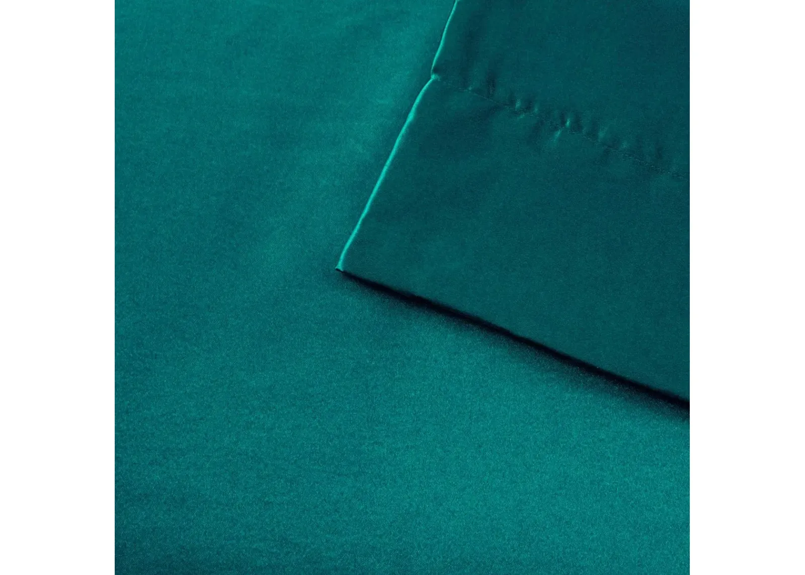 Olliix by Madison Park Essentials 6-Piece Teal Full Satin Wrinkle-Free Luxurious Sheet Set