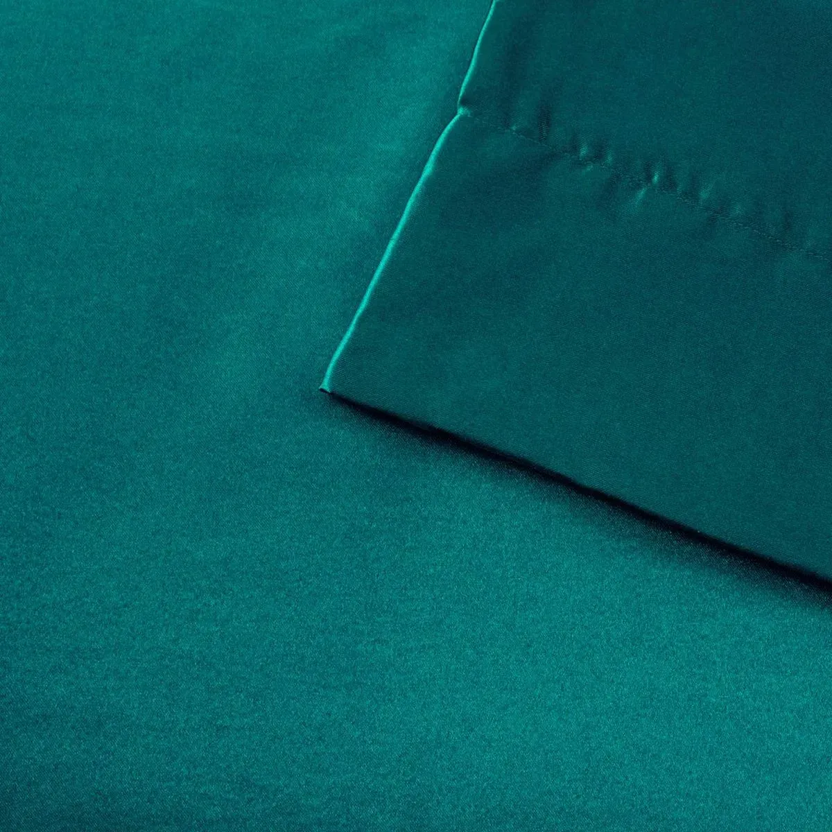 Olliix by Madison Park Essentials 6-Piece Teal Full Satin Wrinkle-Free Luxurious Sheet Set