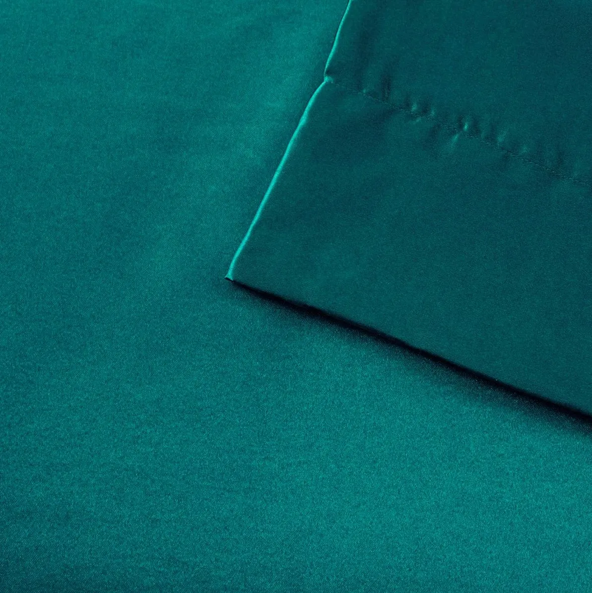 Olliix by Madison Park Essentials 6-Piece Teal King Satin Wrinkle-Free Luxurious Sheet Set