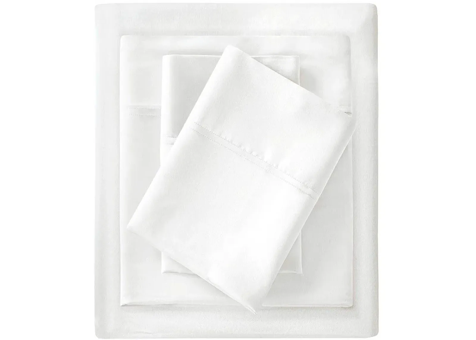 Olliix by Sleep Philosophy White Full Rayon From Bamboo Sheet Set