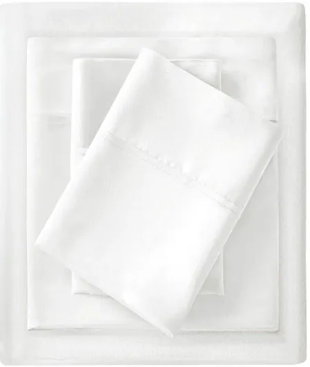 Olliix by Sleep Philosophy White Full Rayon From Bamboo Sheet Set