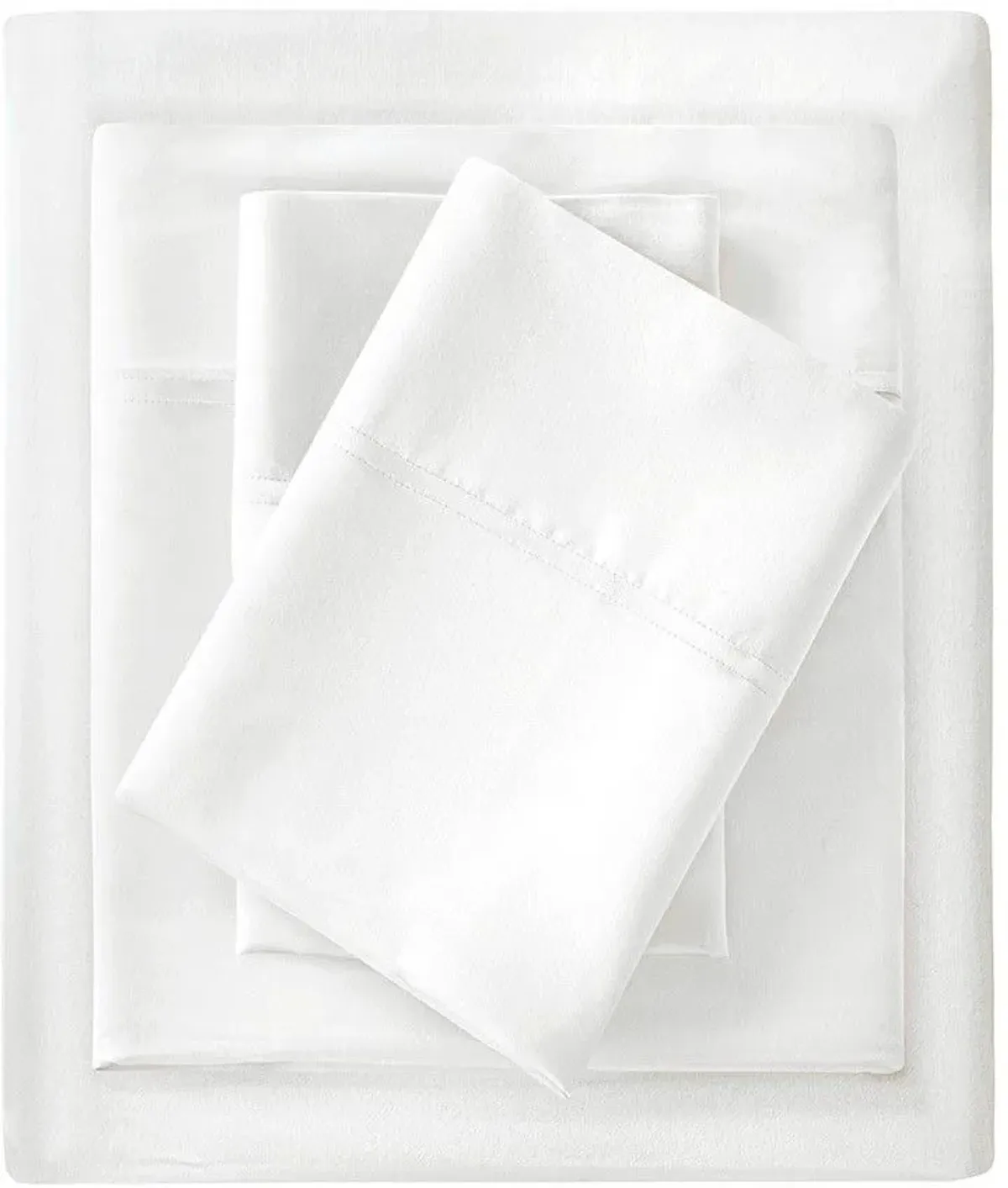 Olliix by Sleep Philosophy White King Rayon From Bamboo Sheet Set