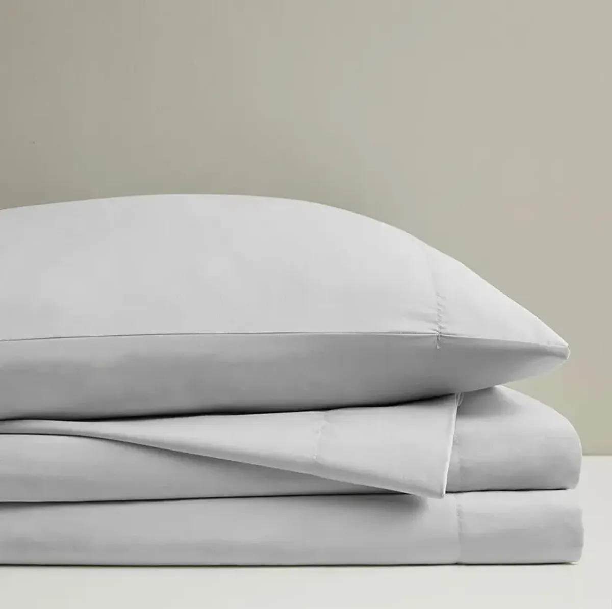Olliix by Sleep Philosophy Smart Cool Microfiber Light Grey King Sheet Set