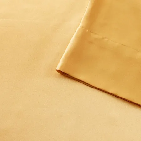 Olliix by Madison Park Essentials 6-Piece Gold Full Satin Wrinkle-Free Luxurious Sheet Set