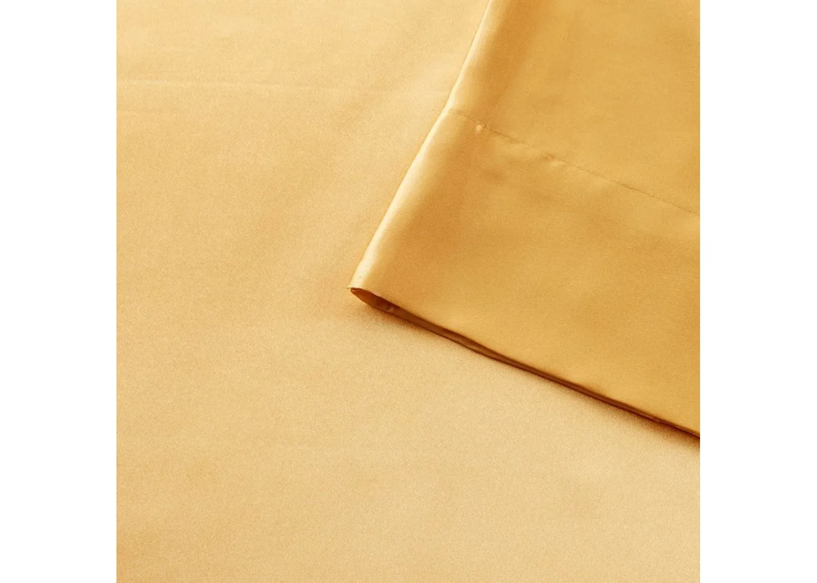 Olliix by Madison Park Essentials 6-Piece Gold Queen Satin Wrinkle-Free Luxurious Sheet Set