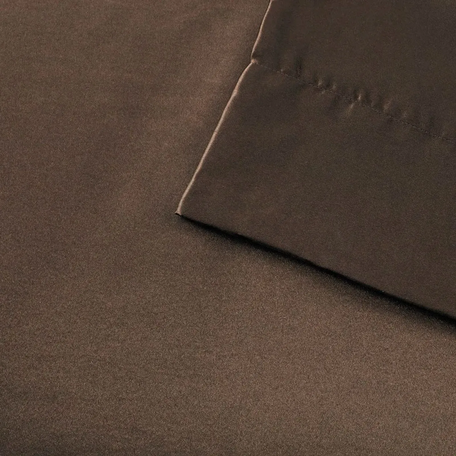 Olliix by Madison Park Essentials 6-Piece Chocolate Full Satin Wrinkle-Free Luxurious Sheet Set