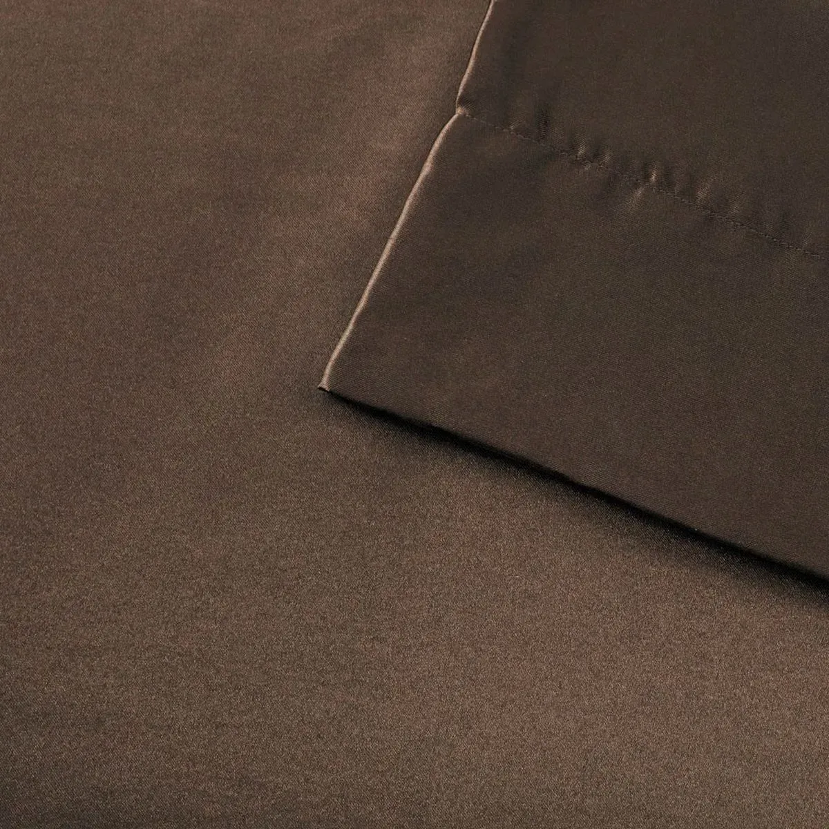 Olliix by Madison Park Essentials 6-Piece Chocolate Queen Satin Wrinkle-Free Luxurious Sheet Set