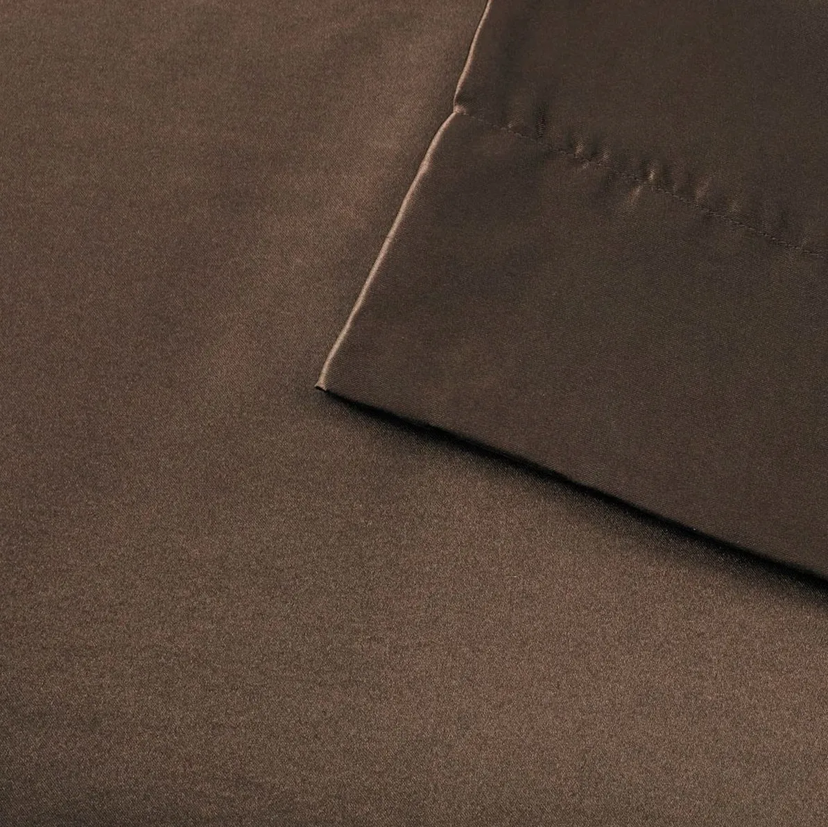 Olliix by Madison Park Essentials 6-Piece Chocolate Queen Satin Wrinkle-Free Luxurious Sheet Set