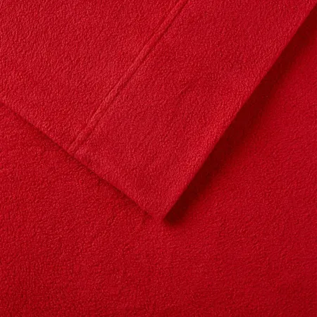 Olliix by True North by Sleep Philosophy 3 Piece Red Twin Micro Fleece Sheet Set