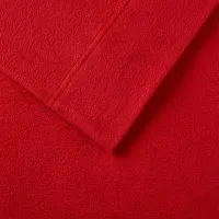 Olliix by True North by Sleep Philosophy 4 Piece Red Full Micro Fleece Sheet Set