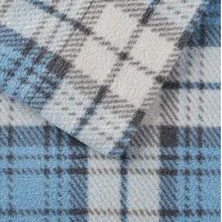 Olliix by True North by Sleep Philosophy 3 Piece Blue Plaid Twin Micro Fleece Sheet Set