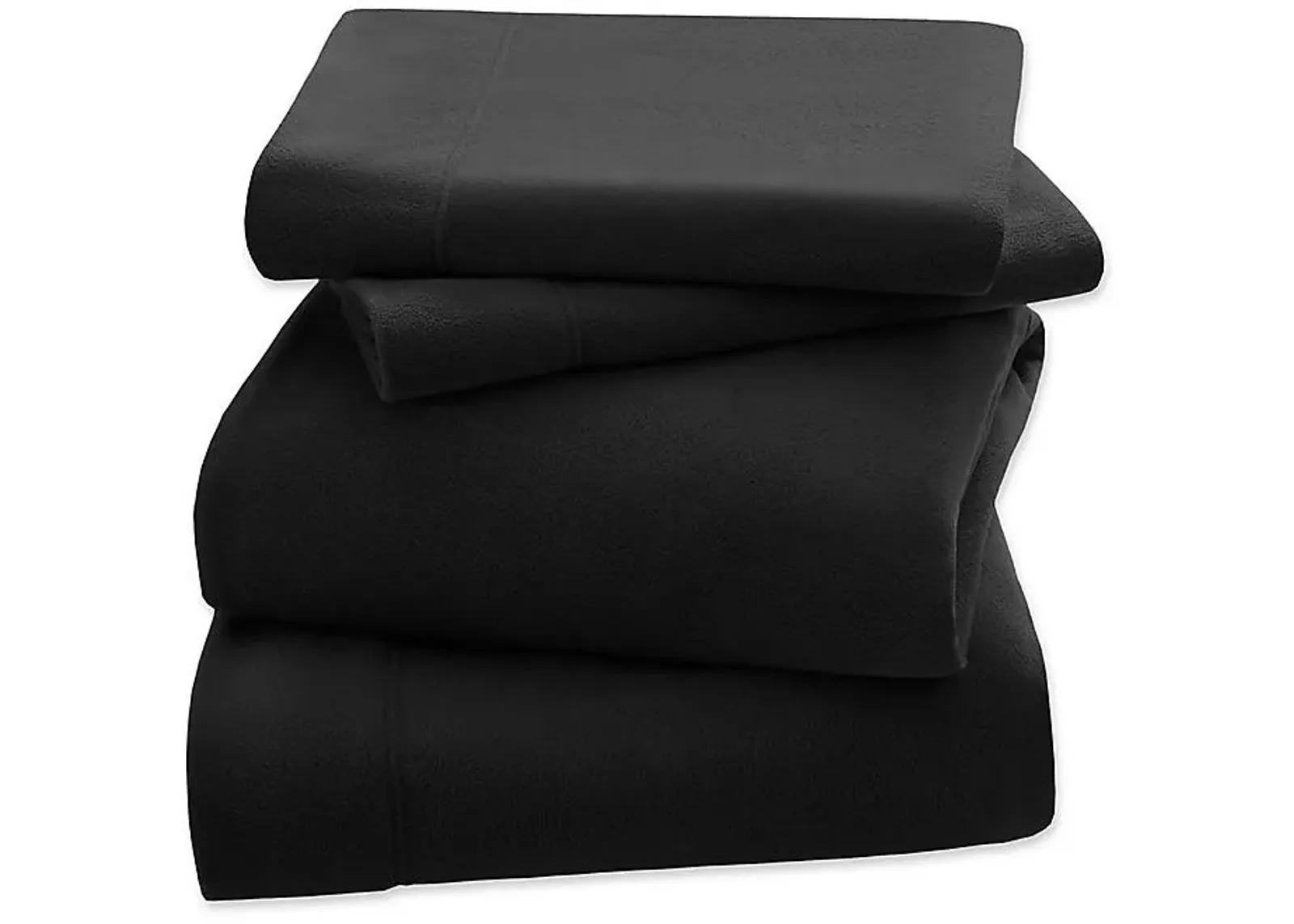 Olliix by Peak Performance Black Twin 3M Scotchgard Micro Fleece Sheet Set