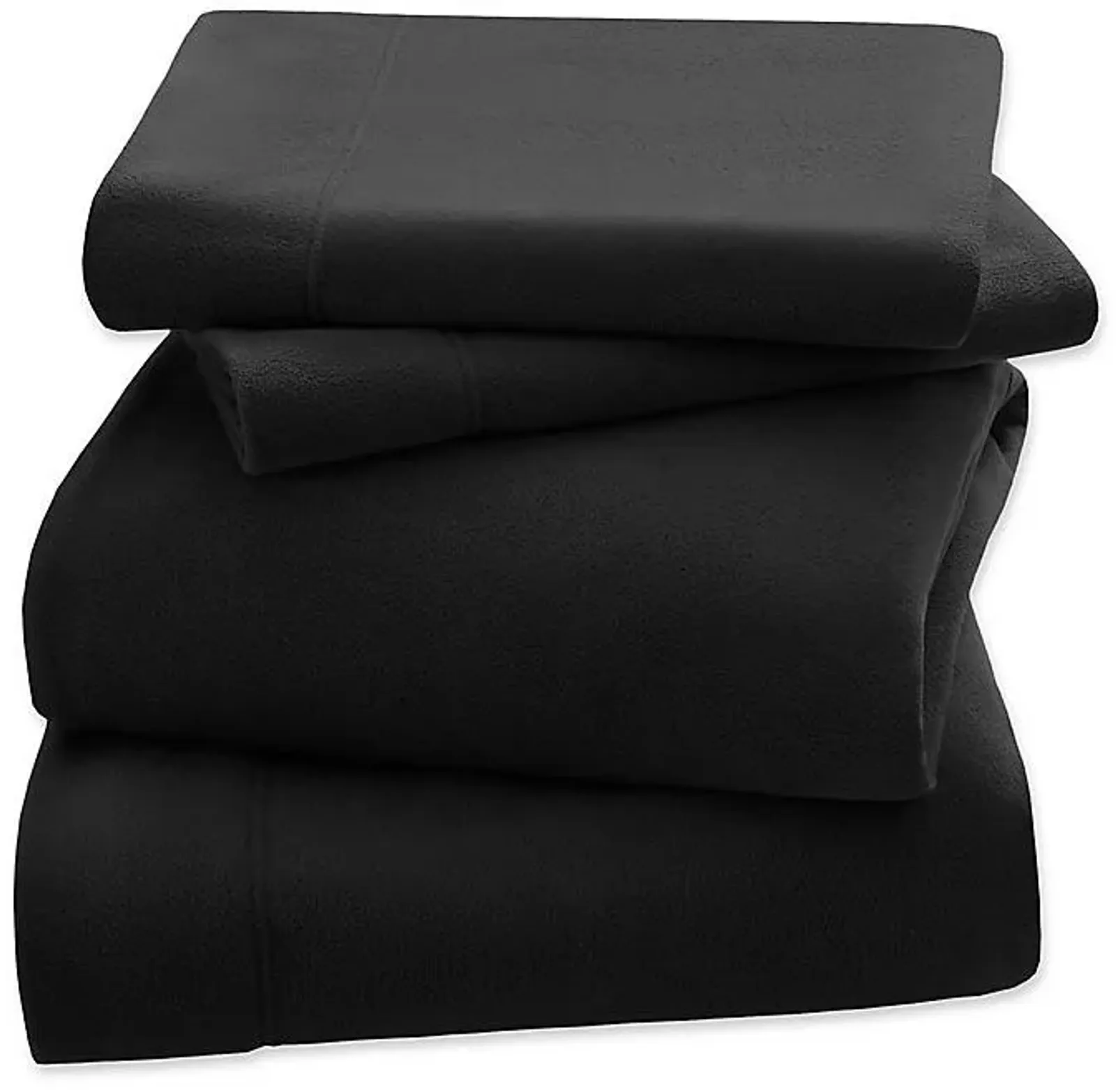 Olliix by Peak Performance Black Twin 3M Scotchgard Micro Fleece Sheet Set