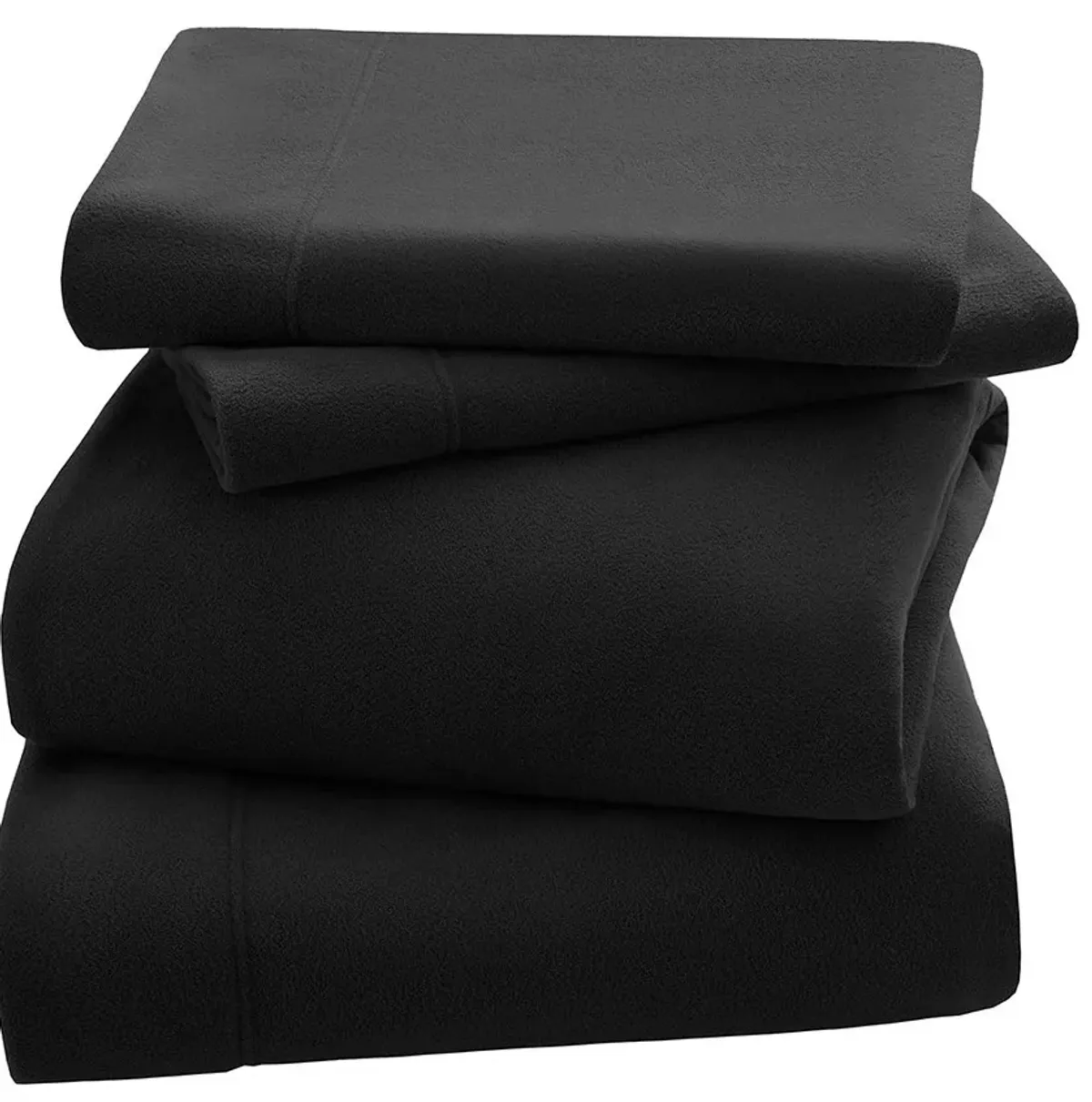 Olliix by Peak Performance 3M Scotchgard Micro Fleece Black Queen Sheet Set