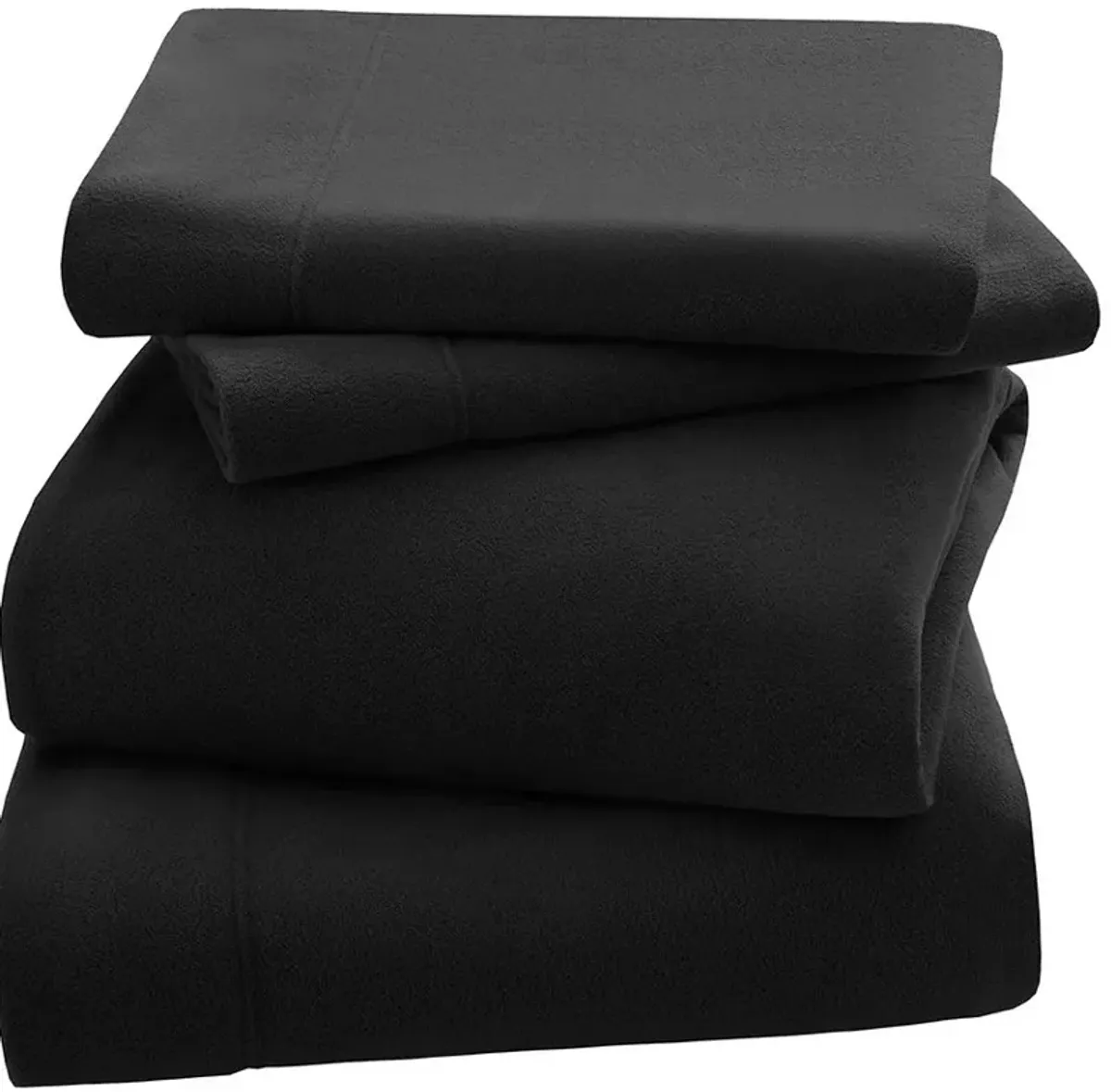 Olliix by Peak Performance 3M Scotchgard Micro Fleece Black Queen Sheet Set