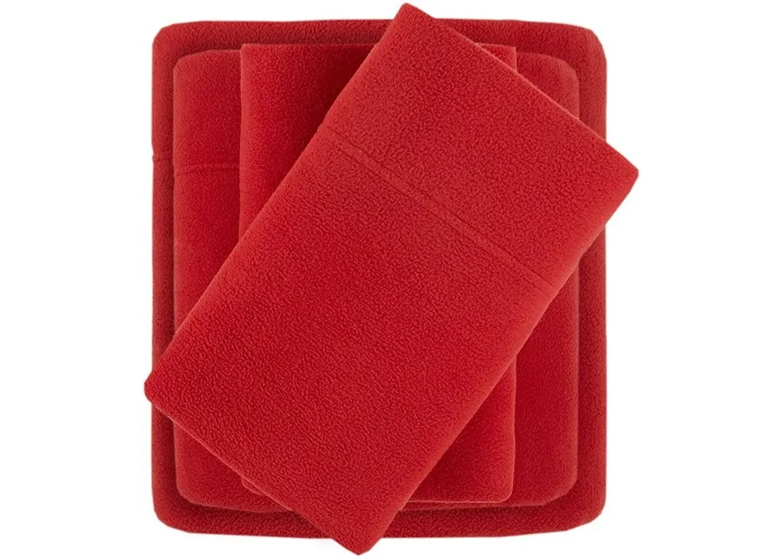 Olliix by True North by Sleep Philosophy Red Twin XL Micro Fleece Sheet Set