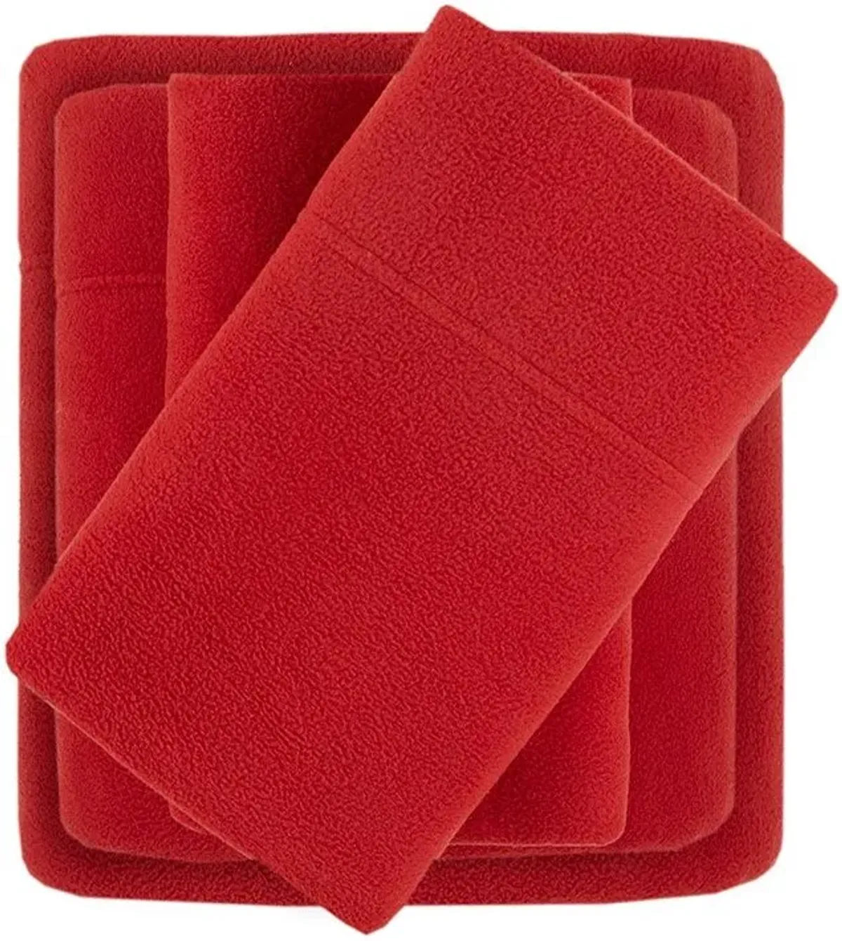 Olliix by True North by Sleep Philosophy Red Twin XL Micro Fleece Sheet Set