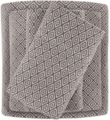 Olliix by True North by Sleep Philosophy Grey Diamond Full Micro Fleece Sheet Set