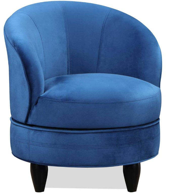 Steve Silver Co. Sophia Blue Velvet Swivel Accent Chair