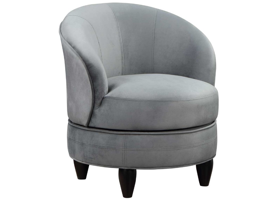 Steve Silver Co. Sophia Gray Velvet Swivel Accent Chair