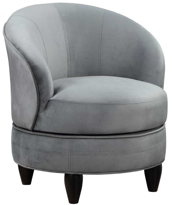 Steve Silver Co. Sophia Gray Velvet Swivel Accent Chair