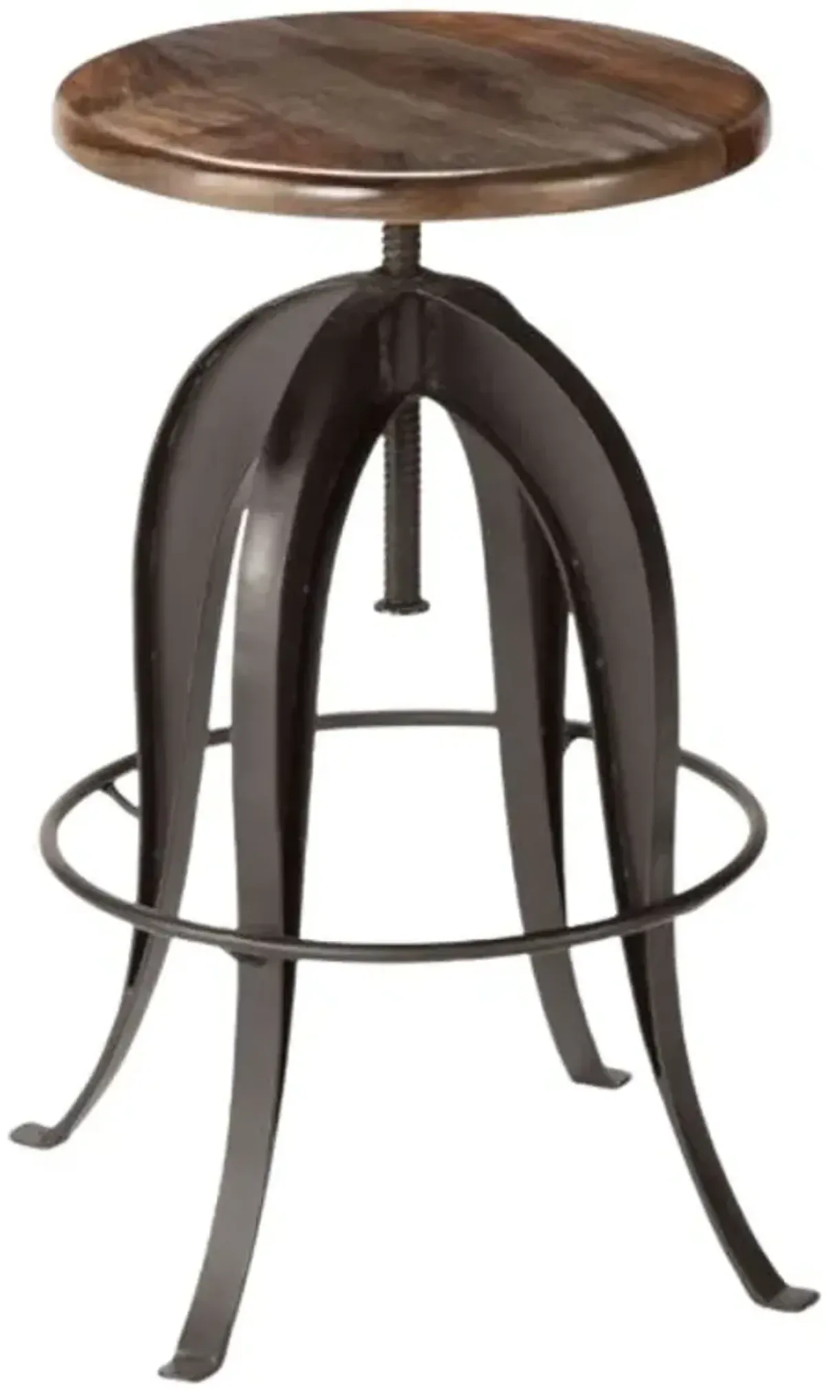 Steve Silver Co. Sparrow Brown Adjustable Stool with Black Frame